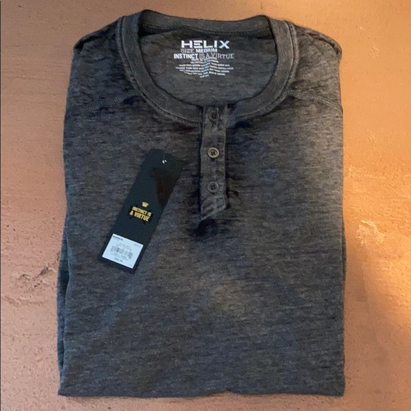 Helix Other - Helix Short Sleeve Henley, Size M